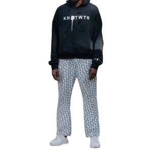 NEW KNOTWTR men's wolverine hoodie in black/grey